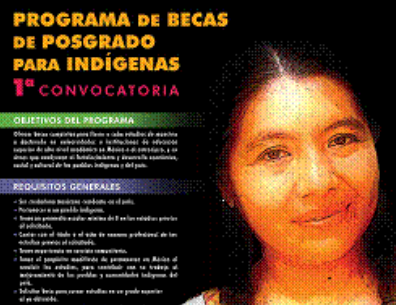 PROGRAMA DE BECAS DE POSGRADO PARA INDÍGENAS CIESAS-CDI-CONACYT